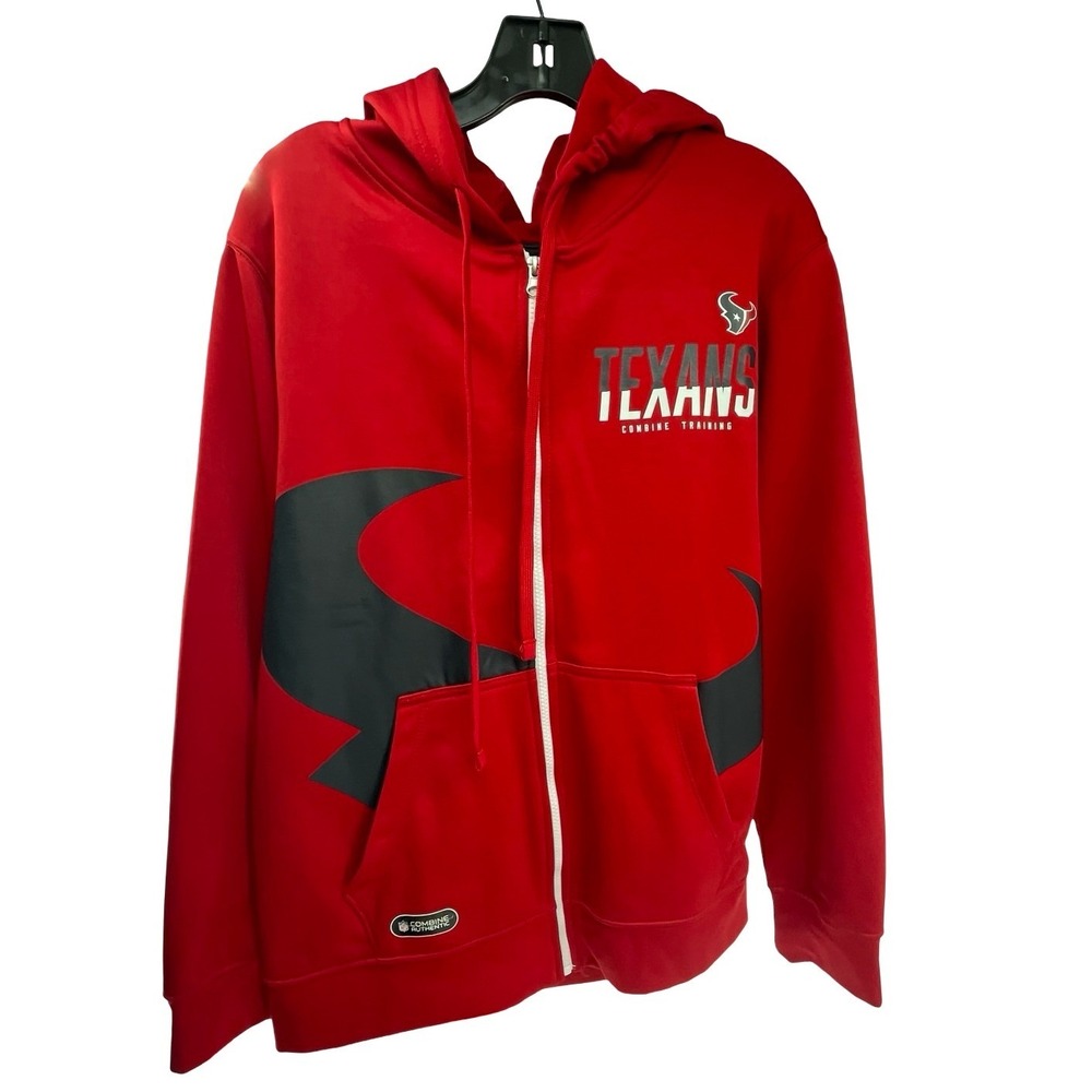 NFL Team Apparel Men's Hoodie Houston Texans Training Red Polyester Medium